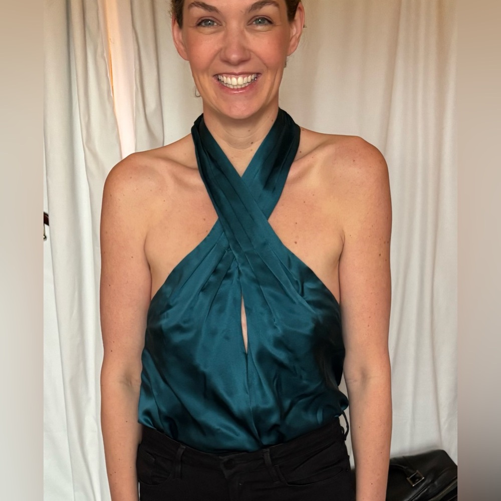 Amanda Uprichard key hole holster top in mallard